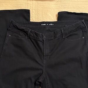 Size 20 Old Navy Womens Mid Rise Kicker Bootcut black straight leg Jeans